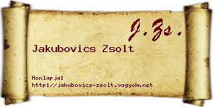 Jakubovics Zsolt névjegykártya