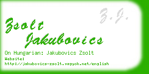 zsolt jakubovics business card